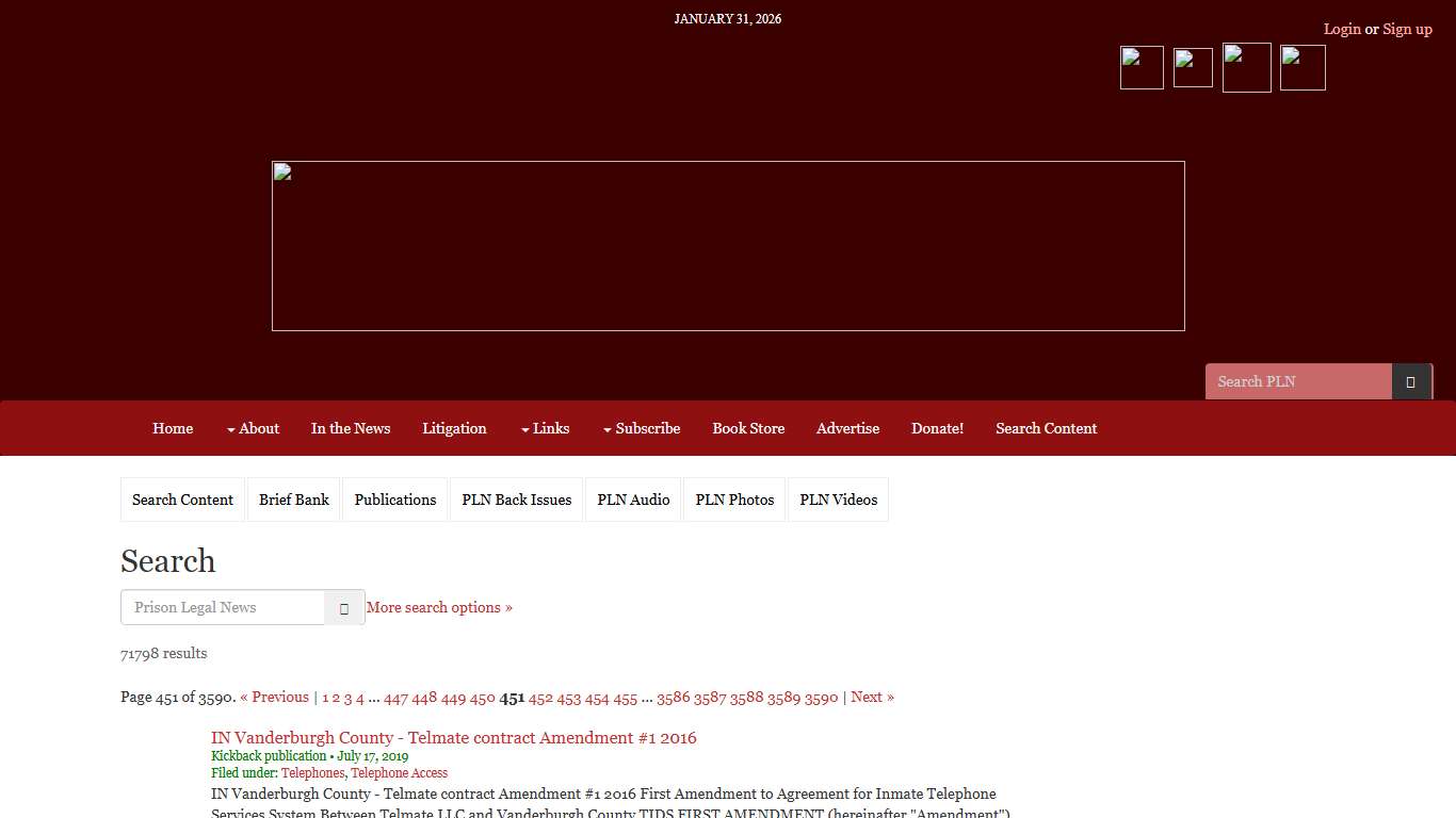 Search Prison Legal News